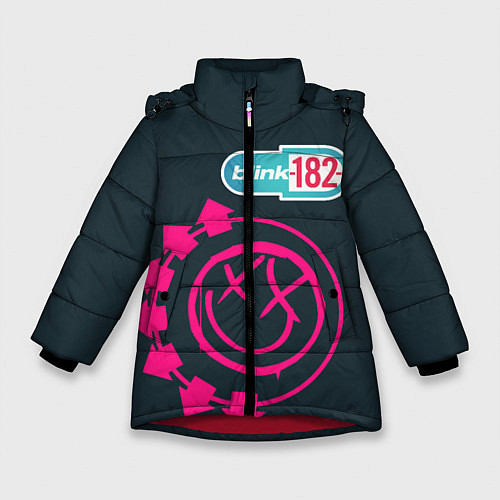 Зимняя куртка для девочки Blink 182 / 3D-Красный – фото 1