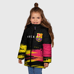 Куртка зимняя для девочки BARCELONA БАРСЕЛОНА, цвет: 3D-красный — фото 2