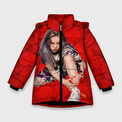 Куртка зимняя для девочки Billie Eilish Билли Айлиш, цвет: 3D-черный