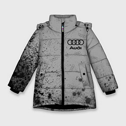 Куртка зимняя для девочки AUDI АУДИ, цвет: 3D-черный