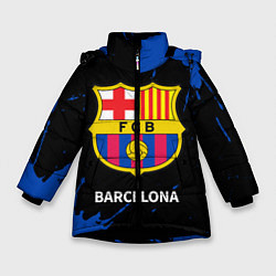 Куртка зимняя для девочки BARCELONA БАРСЕЛОНА, цвет: 3D-черный