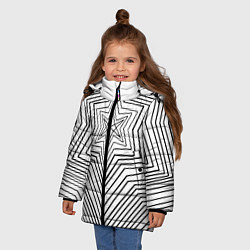 Куртка зимняя для девочки Bring me the horizon white, цвет: 3D-светло-серый — фото 2