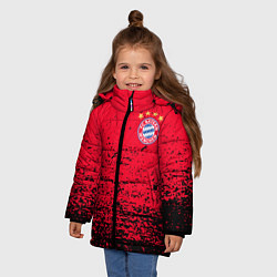Куртка зимняя для девочки BAYERN MUNCHEN, цвет: 3D-красный — фото 2
