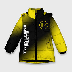 Куртка зимняя для девочки TWENTY ONE PILOTS 21 PILOTS, цвет: 3D-черный