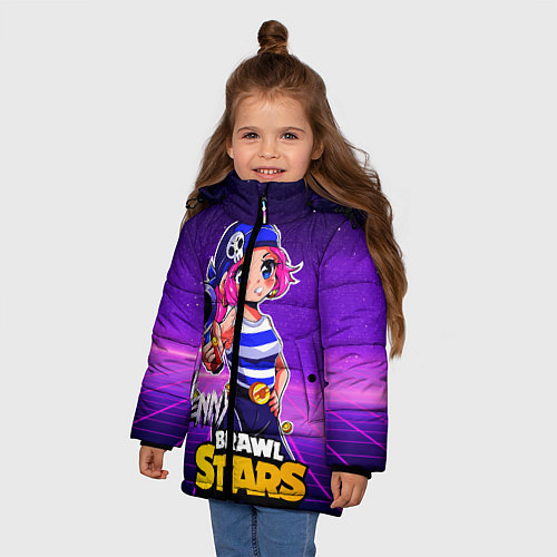 Зимняя куртка для девочки Penny Brawl Stars / 3D-Светло-серый – фото 3
