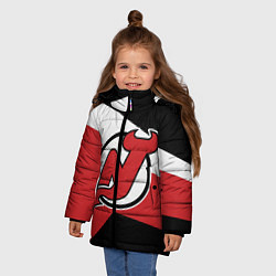Куртка зимняя для девочки Нью-Джерси Девилз, цвет: 3D-черный — фото 2