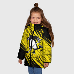 Куртка зимняя для девочки Pittsburgh Penguins Sport, цвет: 3D-светло-серый — фото 2