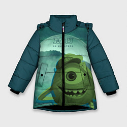 Куртка зимняя для девочки Mike Wazowski, цвет: 3D-черный