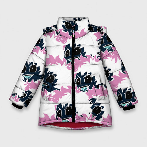 Зимняя куртка для девочки МИДОРИА / 3D-Красный – фото 1