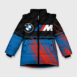 Куртка зимняя для девочки BMW БМВ, цвет: 3D-черный