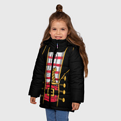 Куртка зимняя для девочки Пиратский камзол, цвет: 3D-черный — фото 2