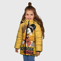 Куртка зимняя для девочки Scrooge McDuck is back!, цвет: 3D-черный — фото 2