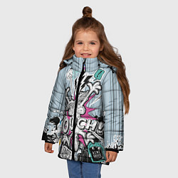 Куртка зимняя для девочки Вайл И Койот, цвет: 3D-светло-серый — фото 2