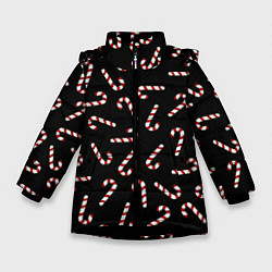 Куртка зимняя для девочки Christmas Candy, цвет: 3D-черный