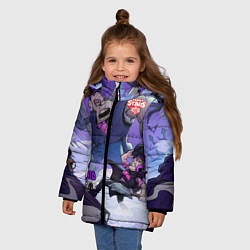 Куртка зимняя для девочки Brawl STARS MORTIS-FRANK, цвет: 3D-черный — фото 2