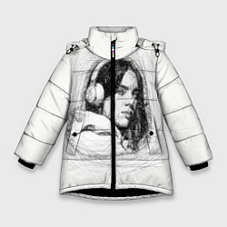 Куртка зимняя для девочки Billie Eilish карандаш, цвет: 3D-черный