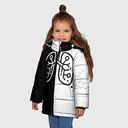 Куртка зимняя для девочки ЛЕГКИЕ, цвет: 3D-черный — фото 2