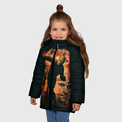 Куртка зимняя для девочки Федор Емельяненко Император, цвет: 3D-черный — фото 2
