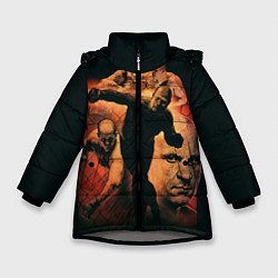Куртка зимняя для девочки Федор Емельяненко Император, цвет: 3D-светло-серый