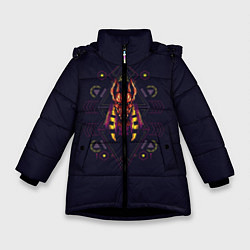 Куртка зимняя для девочки PHARAOH, цвет: 3D-черный