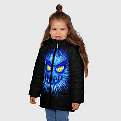 Куртка зимняя для девочки Злой вирус, цвет: 3D-черный — фото 2
