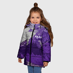 Куртка зимняя для девочки PEAK, цвет: 3D-черный — фото 2