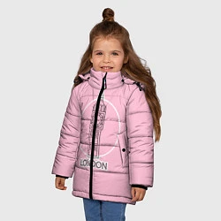 Куртка зимняя для девочки Биг Бен, Лондон, London, цвет: 3D-черный — фото 2