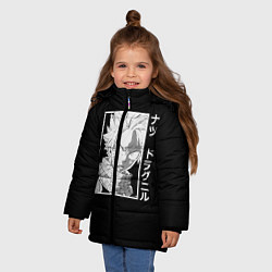Куртка зимняя для девочки Нацу Драгнил, цвет: 3D-черный — фото 2