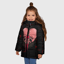Куртка зимняя для девочки Halloween love, цвет: 3D-черный — фото 2