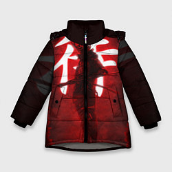 Куртка зимняя для девочки NEON SAMURAI, цвет: 3D-светло-серый