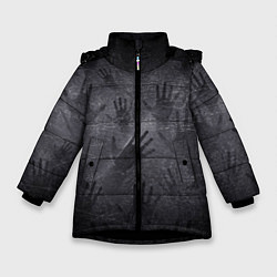 Куртка зимняя для девочки ЛАДОНИ УШЕДШИХ, цвет: 3D-черный