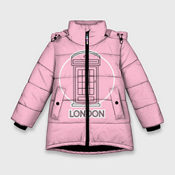 Зимняя куртка для девочки Телефонная будка, London