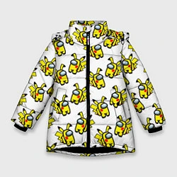 Зимняя куртка для девочки Among us Pikachu