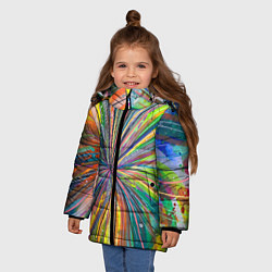 Куртка зимняя для девочки Watercolor, цвет: 3D-черный — фото 2