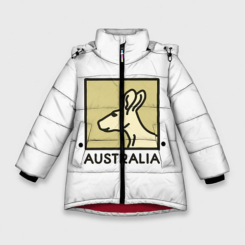 Зимняя куртка для девочки Australia / 3D-Красный – фото 1