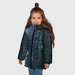 Куртка зимняя для девочки Олень, цвет: 3D-черный — фото 2
