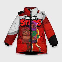 Куртка зимняя для девочки Brawl Stars, цвет: 3D-черный