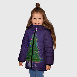 Куртка зимняя для девочки Among Us - New Year, цвет: 3D-черный — фото 2