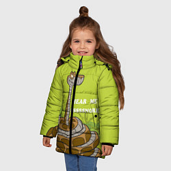 Куртка зимняя для девочки Kaa, цвет: 3D-черный — фото 2