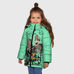 Куртка зимняя для девочки Наслаждайся поездкой, цвет: 3D-черный — фото 2