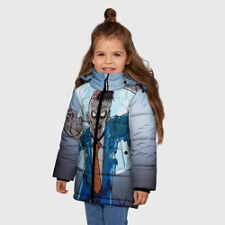 Куртка зимняя для девочки Ночь зомби, цвет: 3D-черный — фото 2