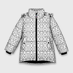 Зимняя куртка для девочки Геометрический узор