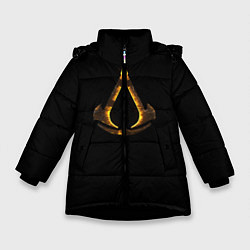 Куртка зимняя для девочки ASSASSINS CREED VALHALLA, цвет: 3D-черный