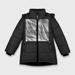 Куртка зимняя для девочки Белоснежка и кролик, цвет: 3D-черный