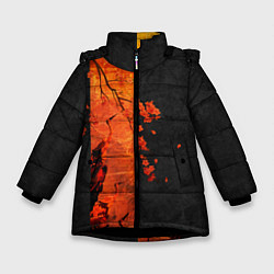 Куртка зимняя для девочки ЦАПЛЯ, цвет: 3D-черный