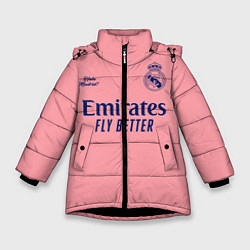 Куртка зимняя для девочки REAL MADRID, выездная 2021, цвет: 3D-черный