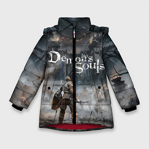 Зимняя куртка для девочки Demons Souls / 3D-Красный – фото 1