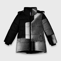 Куртка зимняя для девочки Туалетная бумага, цвет: 3D-черный