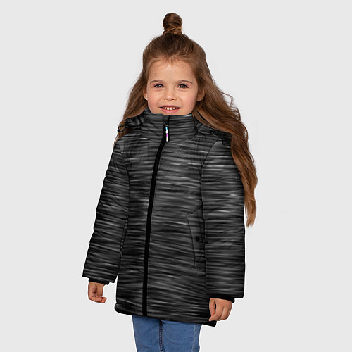 Зимняя куртка для девочки Цвет асфальт / 3D-Светло-серый – фото 3