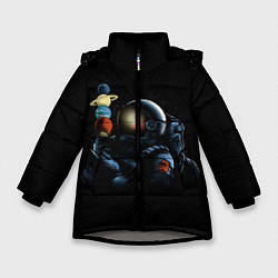 Зимняя куртка для девочки Астронавт мороженкой